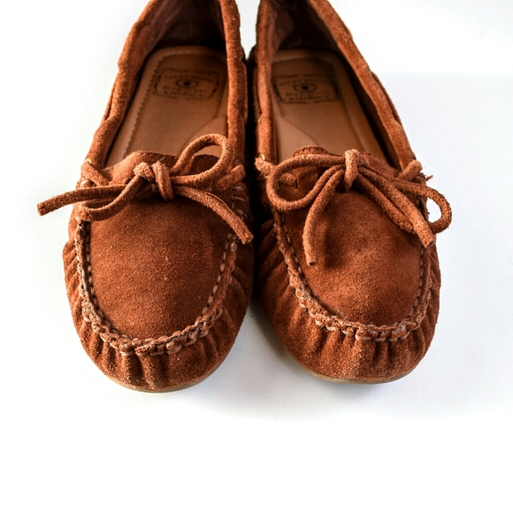 Lucky Brand Suede Moccasins Brown - Picture 4 of 5